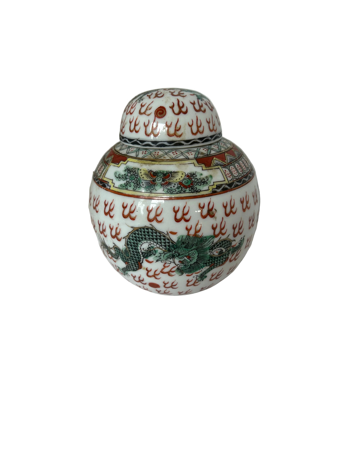 D4 - Mini GInger Jar - Dragon Motif