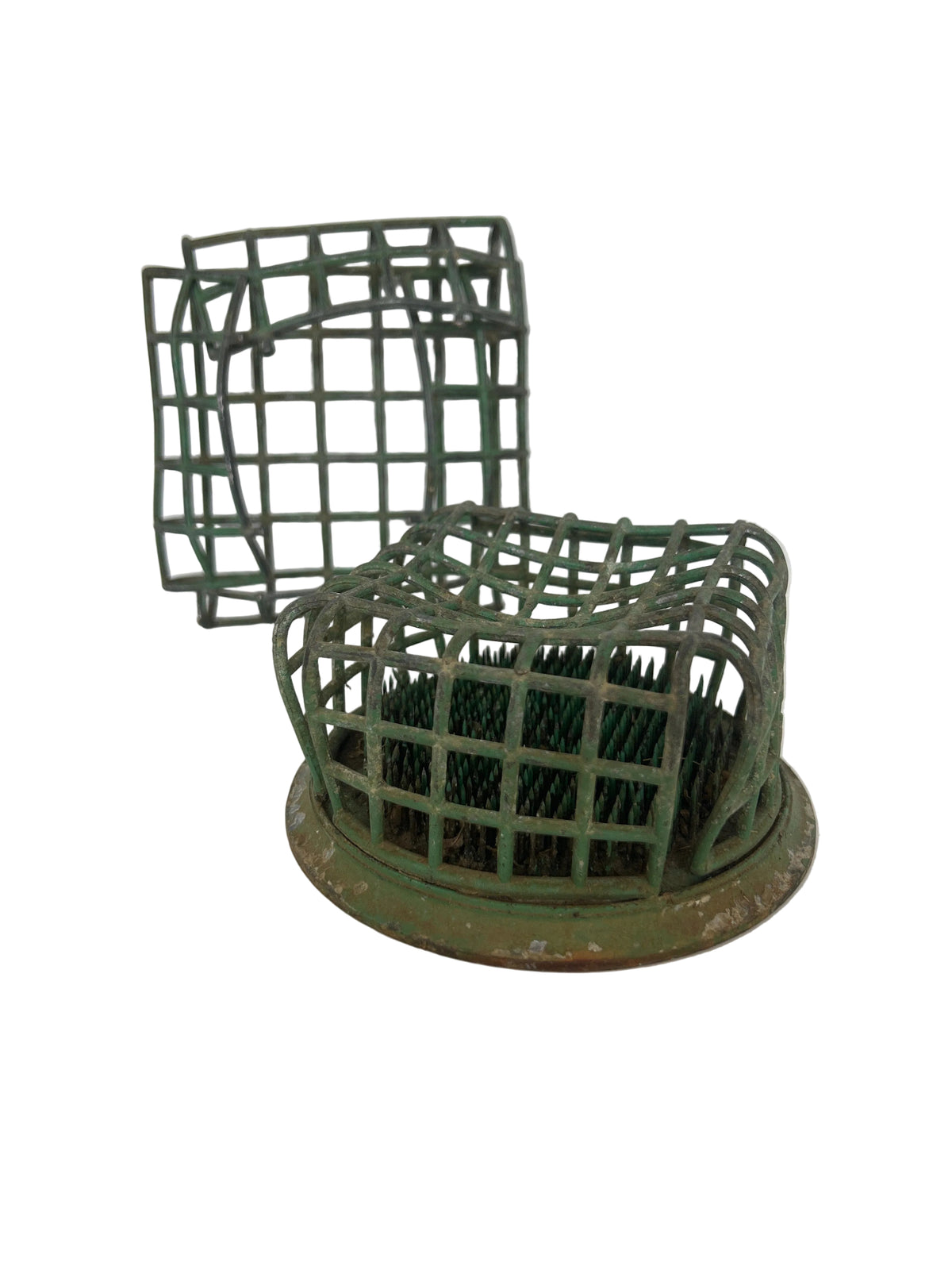 B5 - Metal Cage Flower Frog