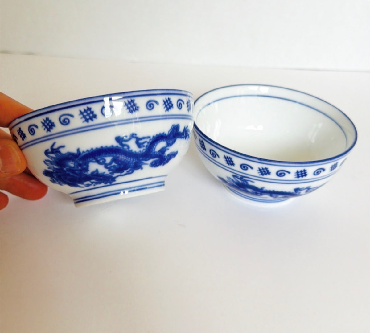 B9 - Pair of Dancing Dragon Bowls