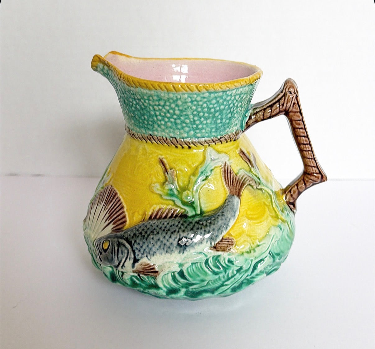 L11 - Majolica Fish Pitcher