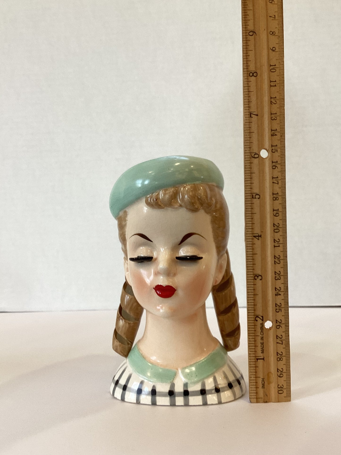 Pre Order - Custom Vintage Lady Head Vase - Beaded Tree
