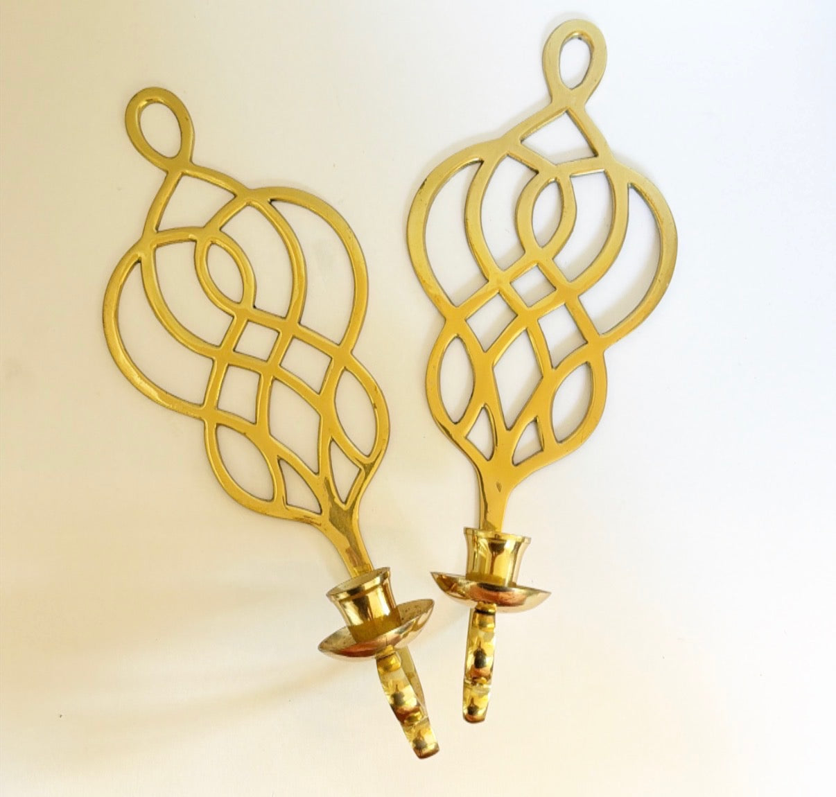 J4 - Brass Sconces - Pair