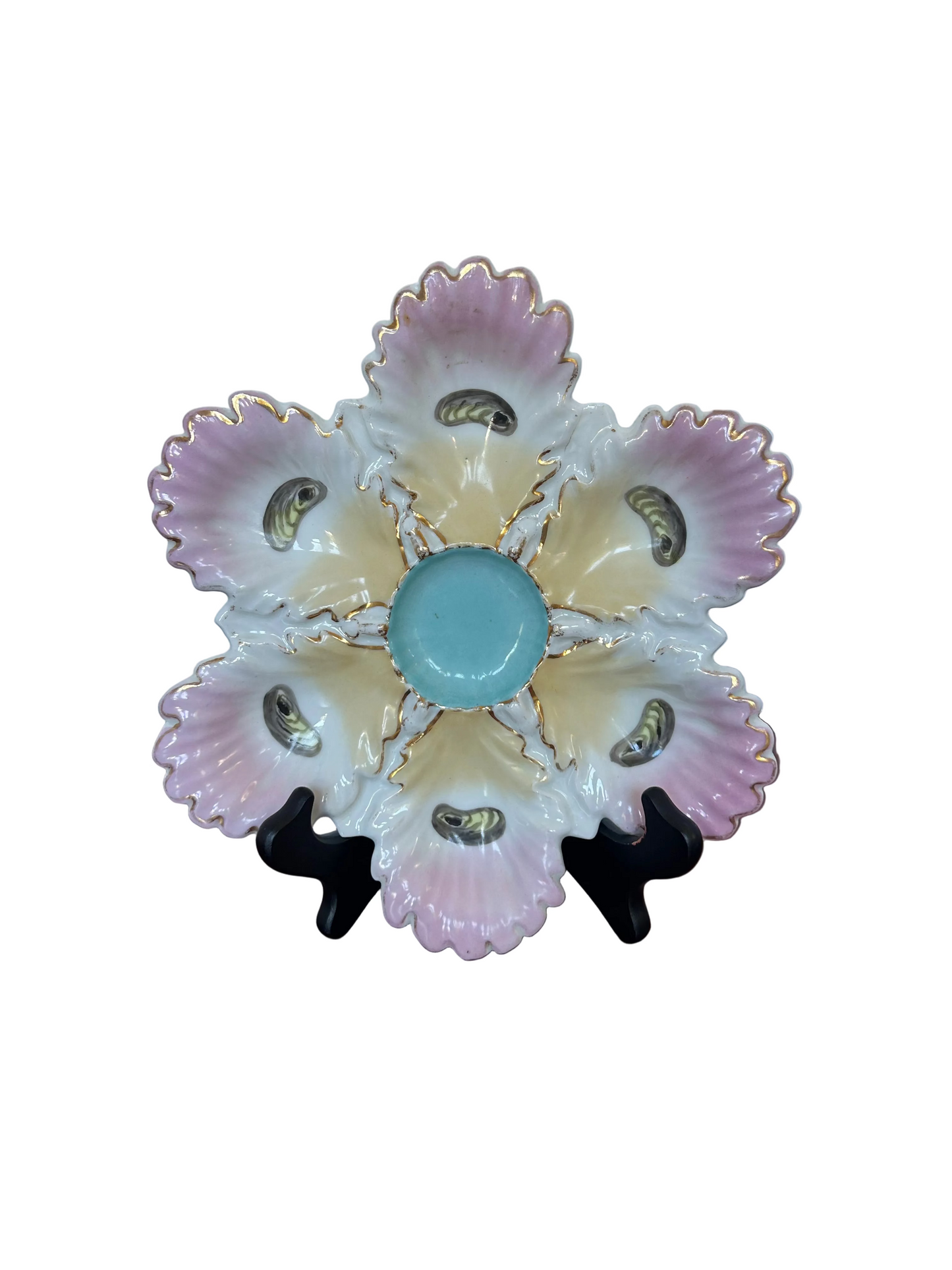 Z5 - antique porcelain oyster plat