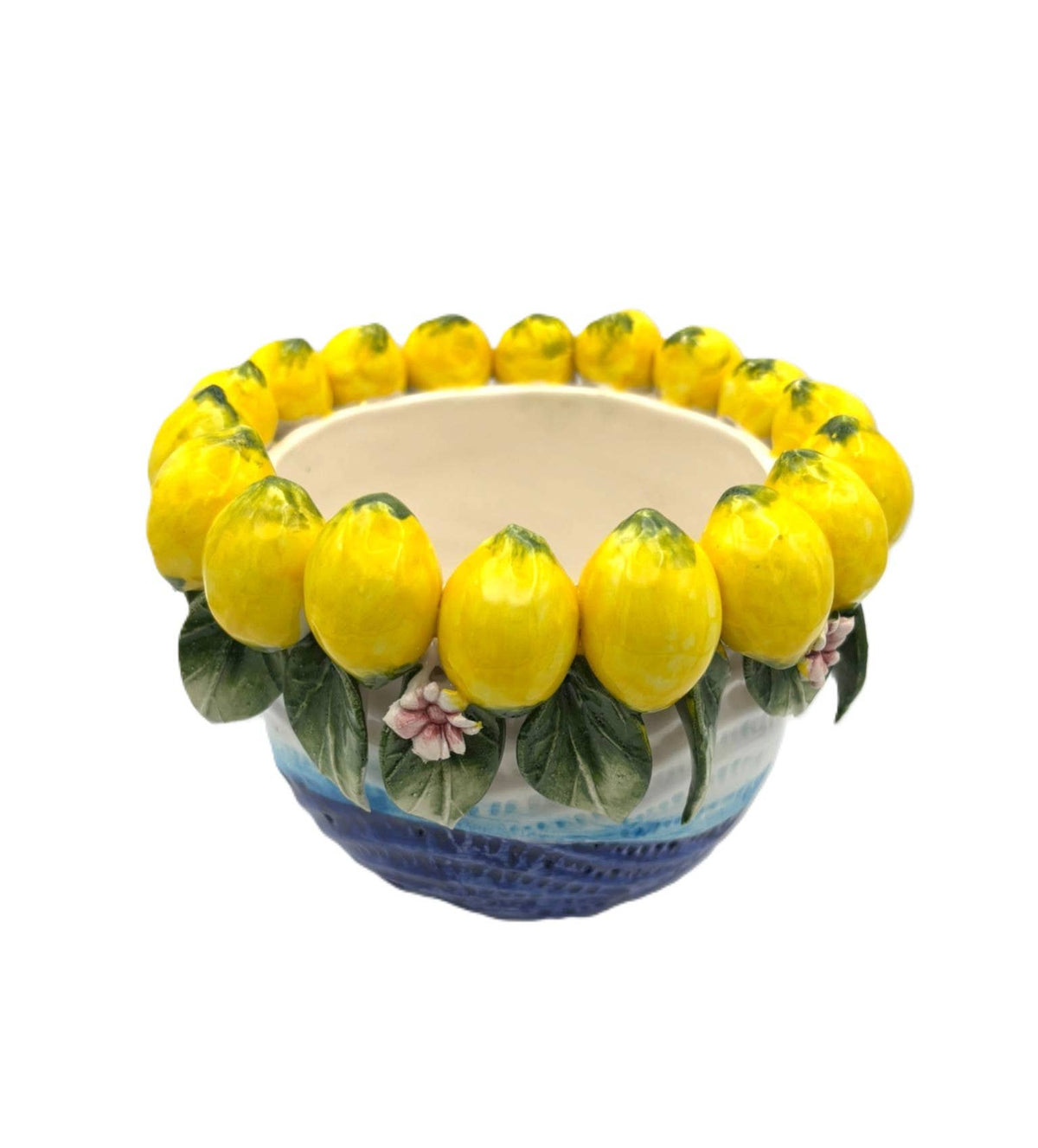 Italian Ceramic Lemon Decorative Vase 12cm