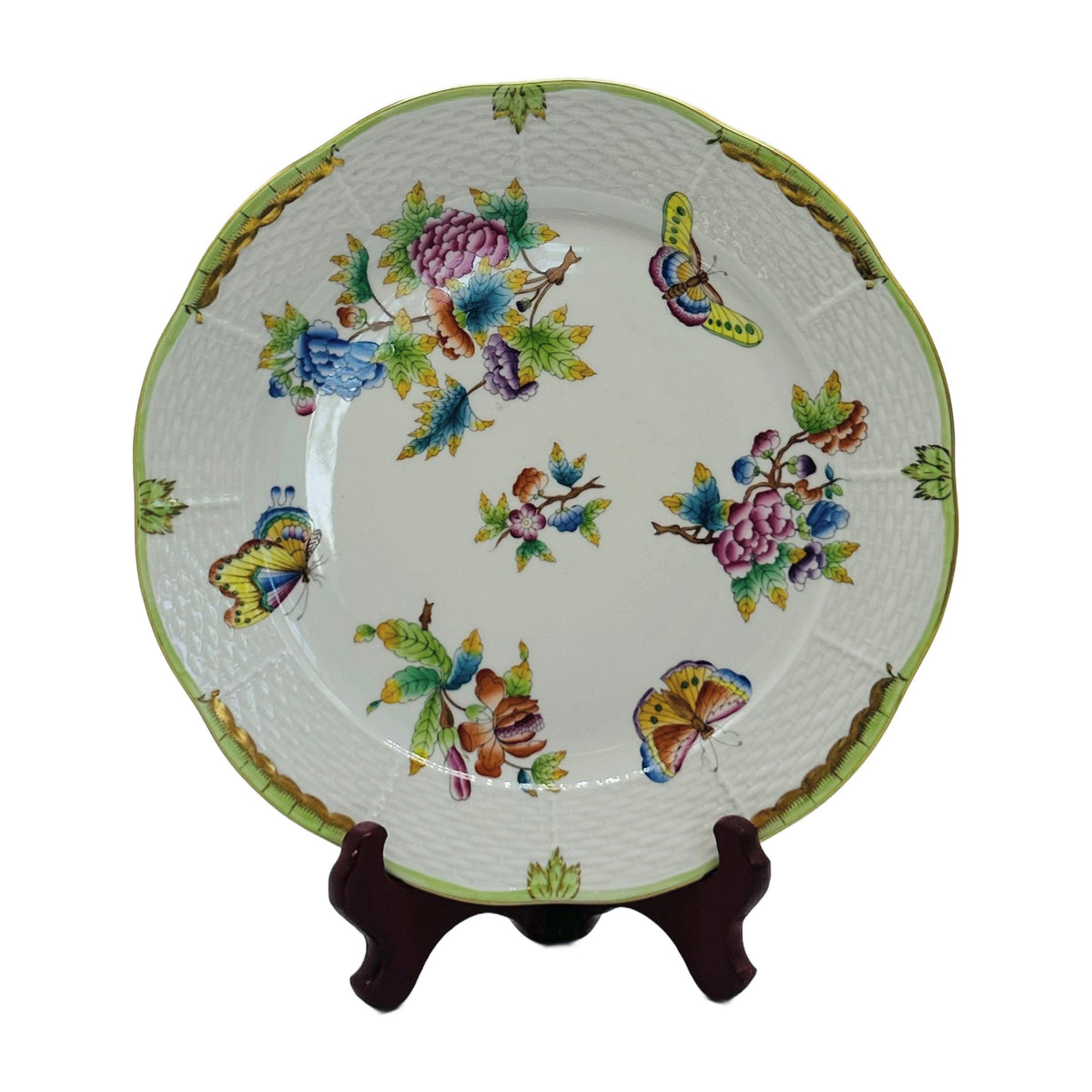 Herend Queen Victoria Dinner Plate – Hand-Painted Hungarian Porcelain (VBO)