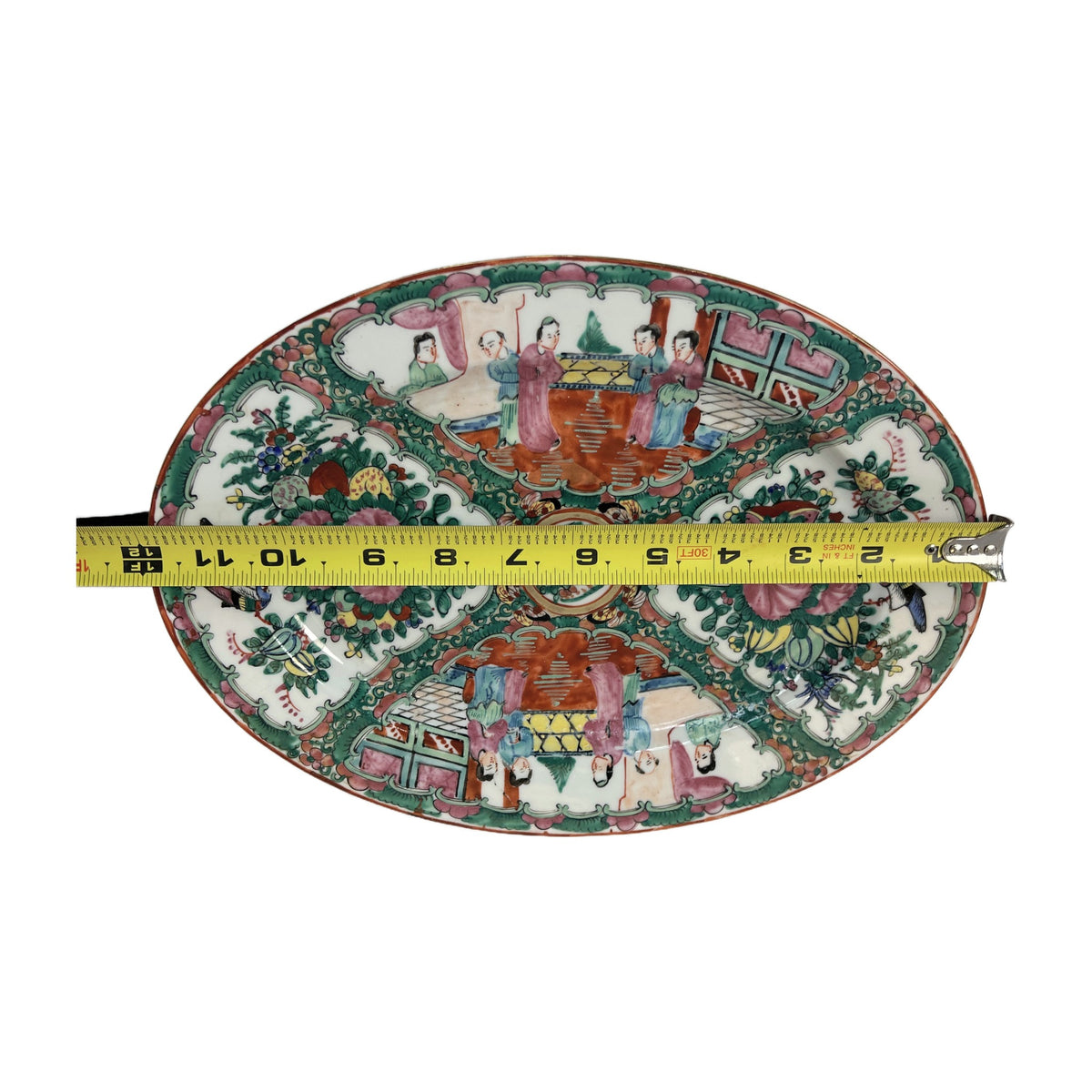 H16 - Chinese Rose Medallion Oval Platter – Famille Rose Export Porcelain Serving Platter