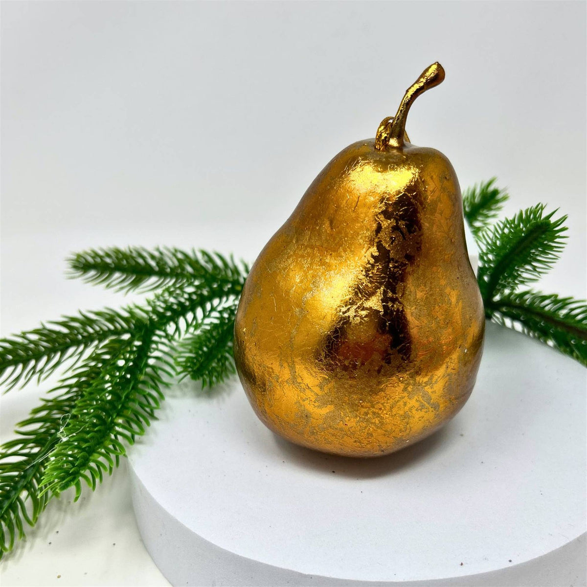 Old World Pear Ornament - Antique Bronze 3”