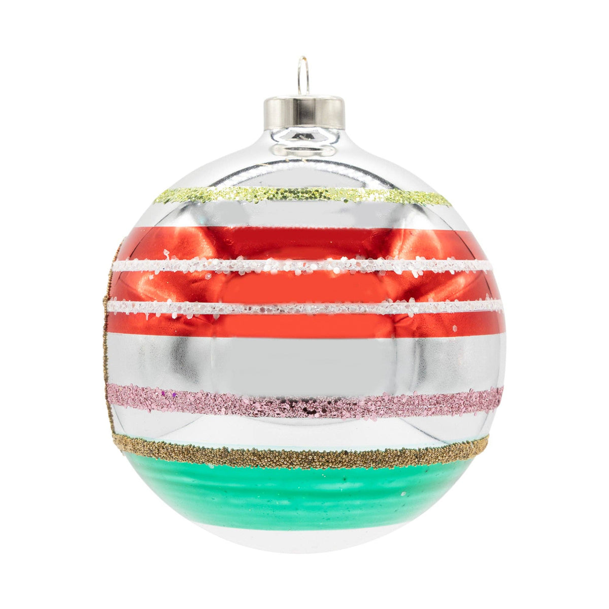 Holiday Glass Ornament – Holiday Reflector Round Ornament