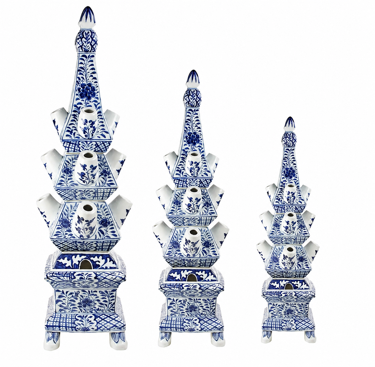 Original Blue and White Tulipiere: Large
