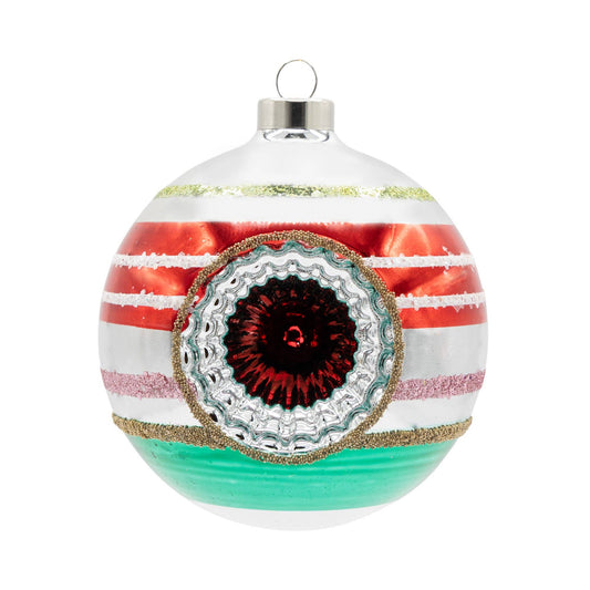Holiday Glass Ornament – Holiday Reflector Round Ornament