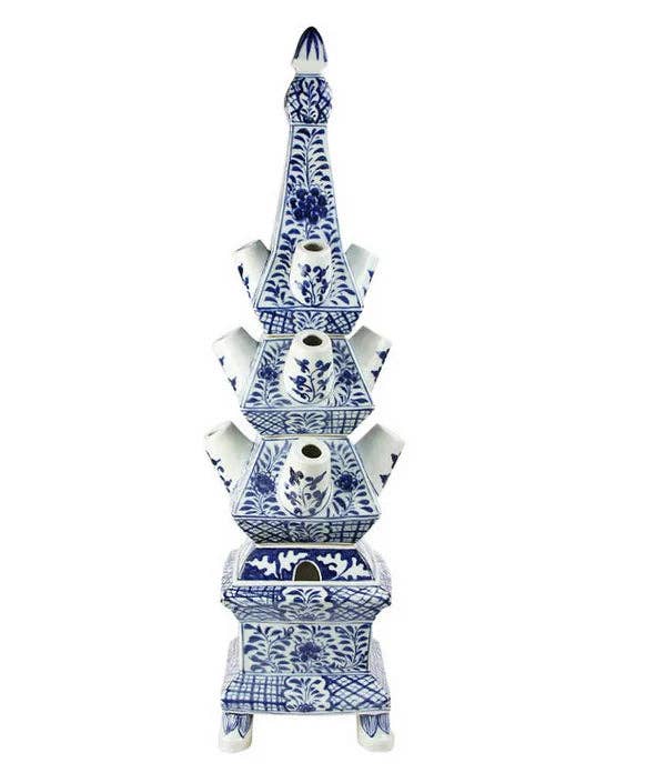 Original Blue and White Tulipiere: Large