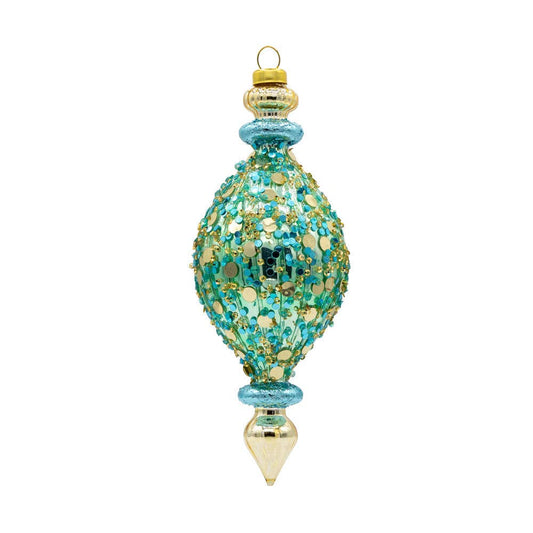 Holiday Glass Ornament – Coastal Geometric Shape