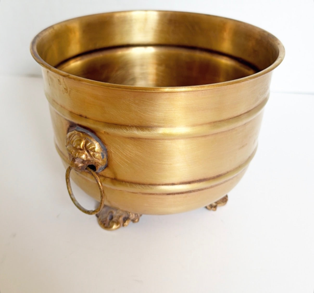 L10 Brass Planter with Feet