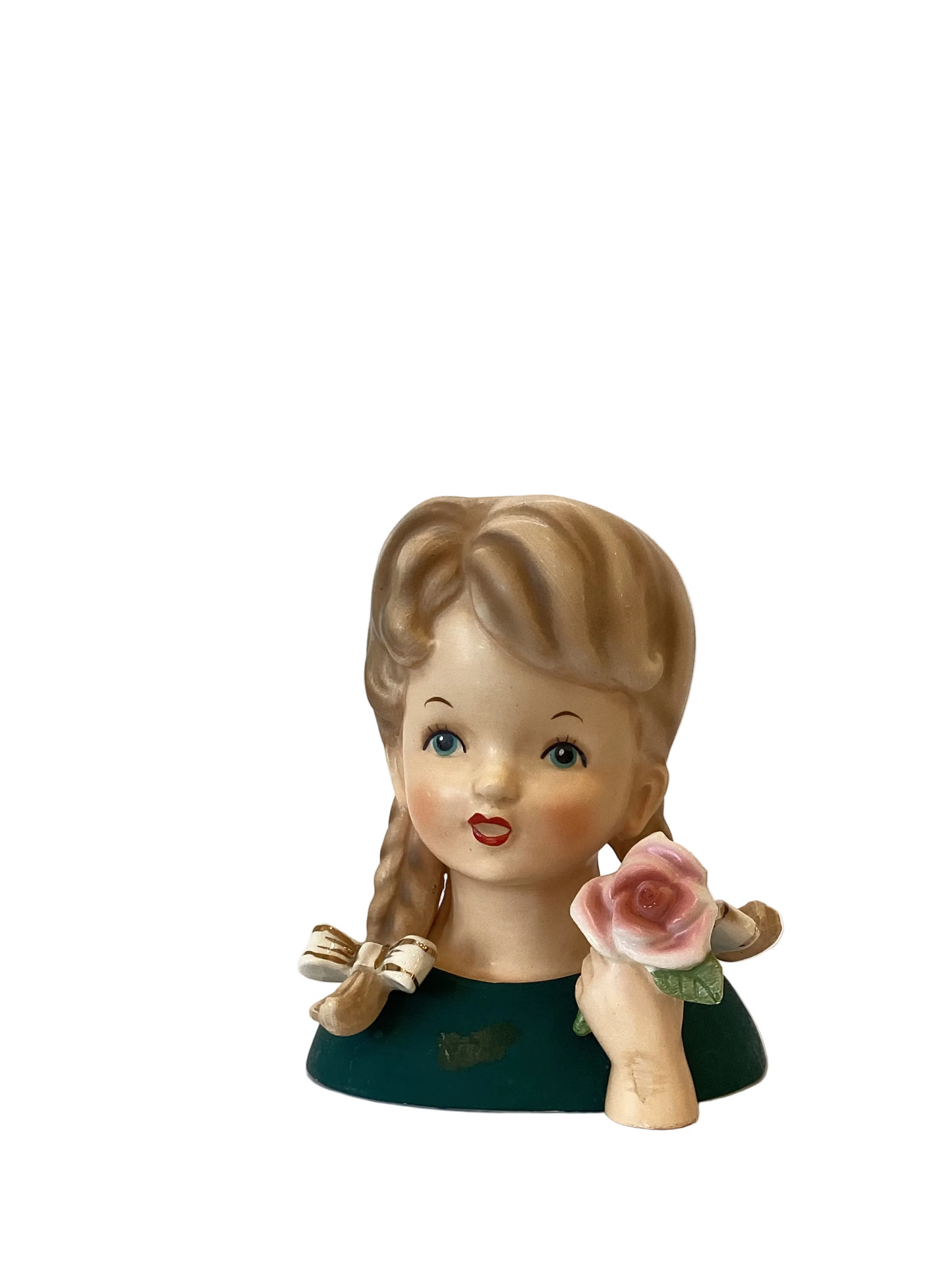 Pre Order - Custom Vintage Lady Head Vase - Beaded Tree
