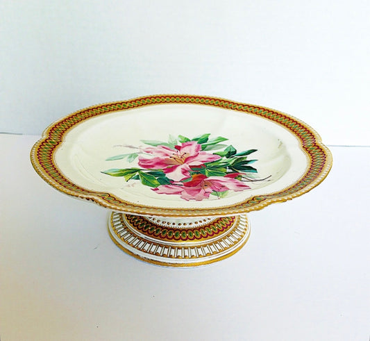 X10 - Footed Old Parisware Compote
