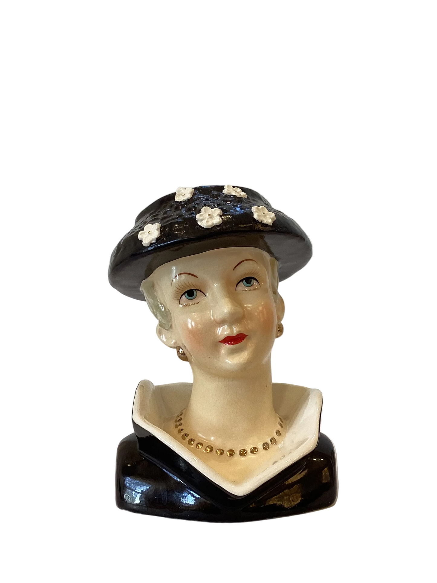 Pre Order - Custom Vintage Lady Head Vase - Beaded Tree