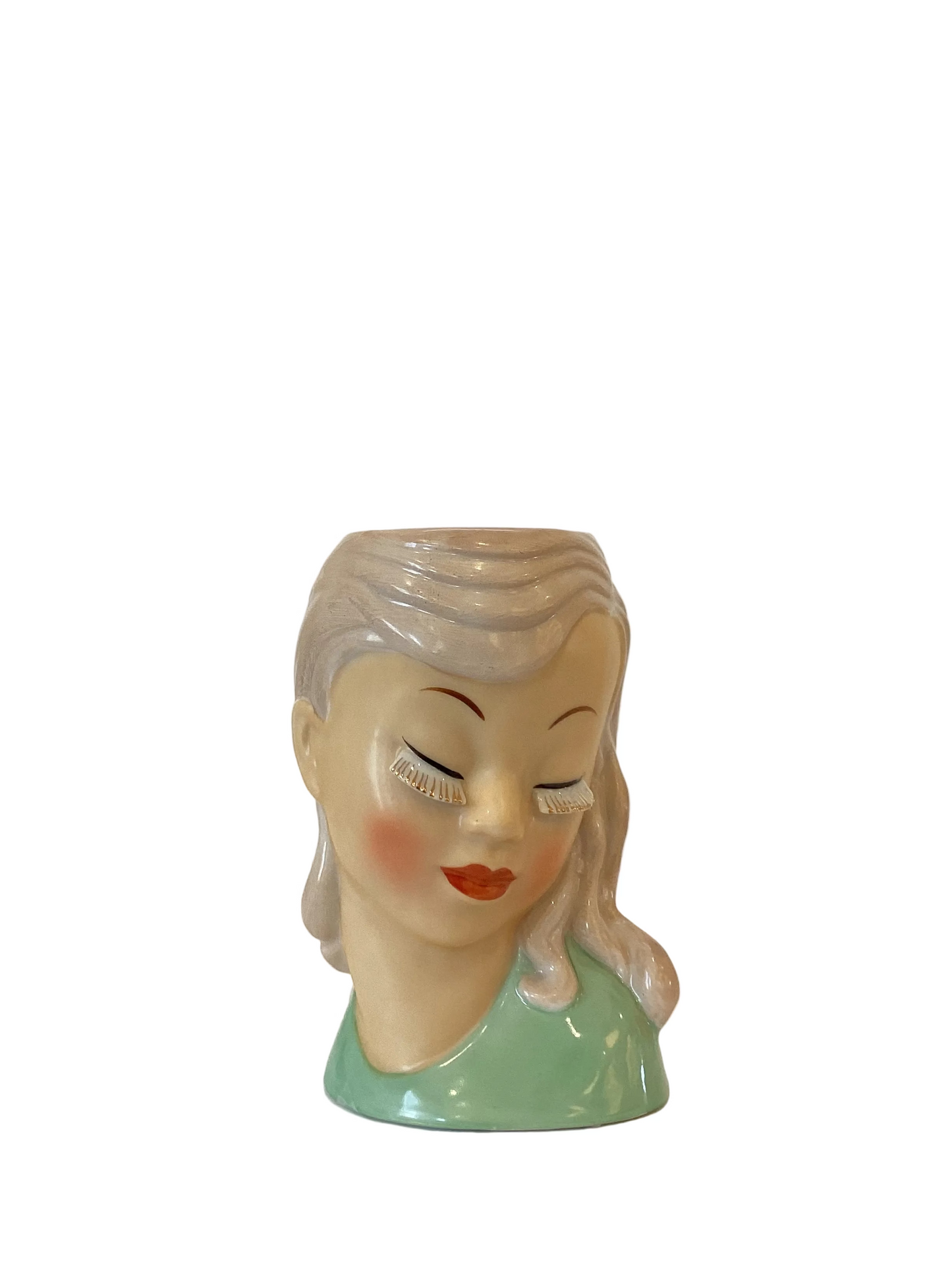 Pre Order - Custom Vintage Lady Head Vase - Beaded Tree