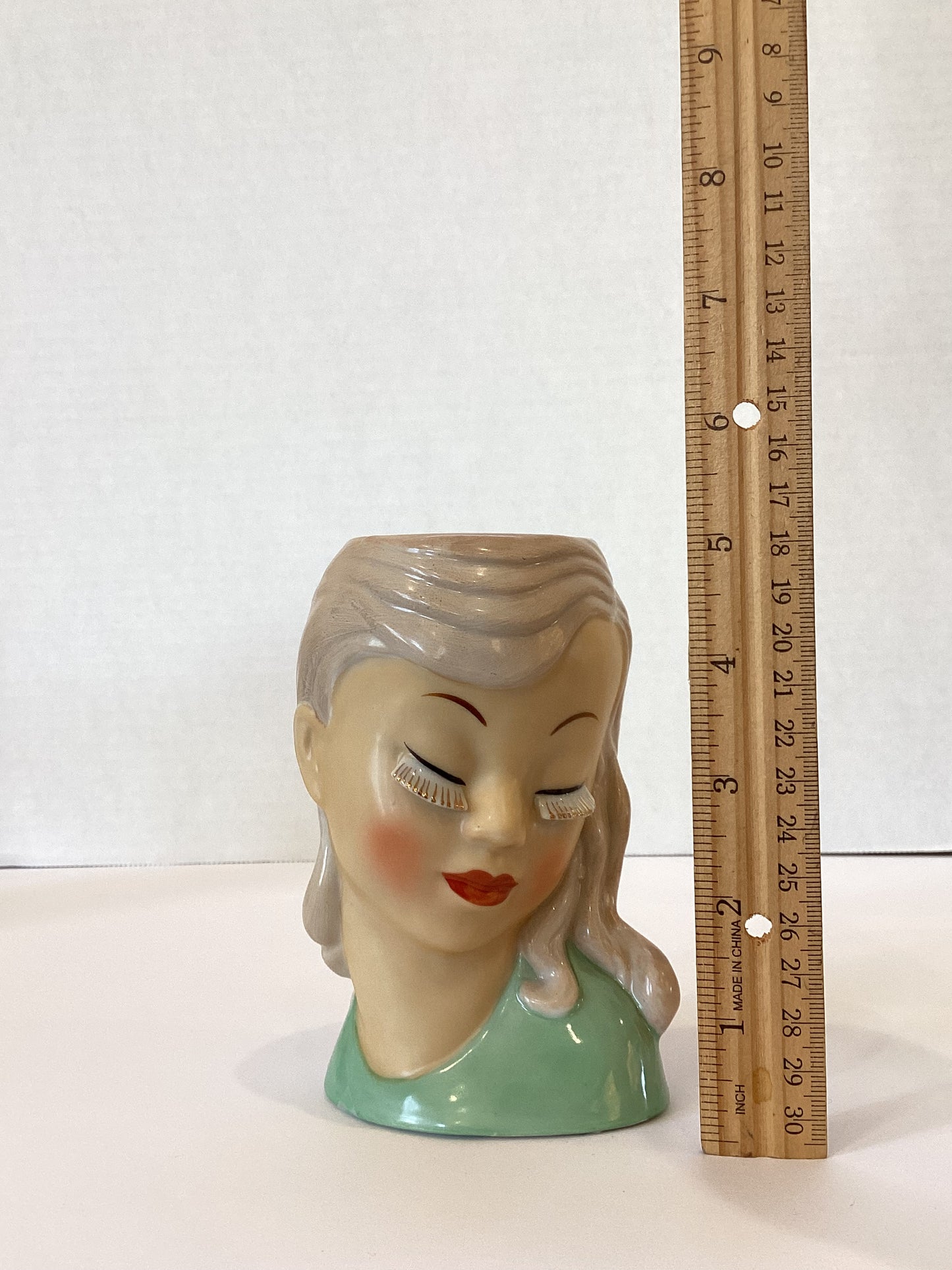 Pre Order - Custom Vintage Lady Head Vase - Beaded Tree