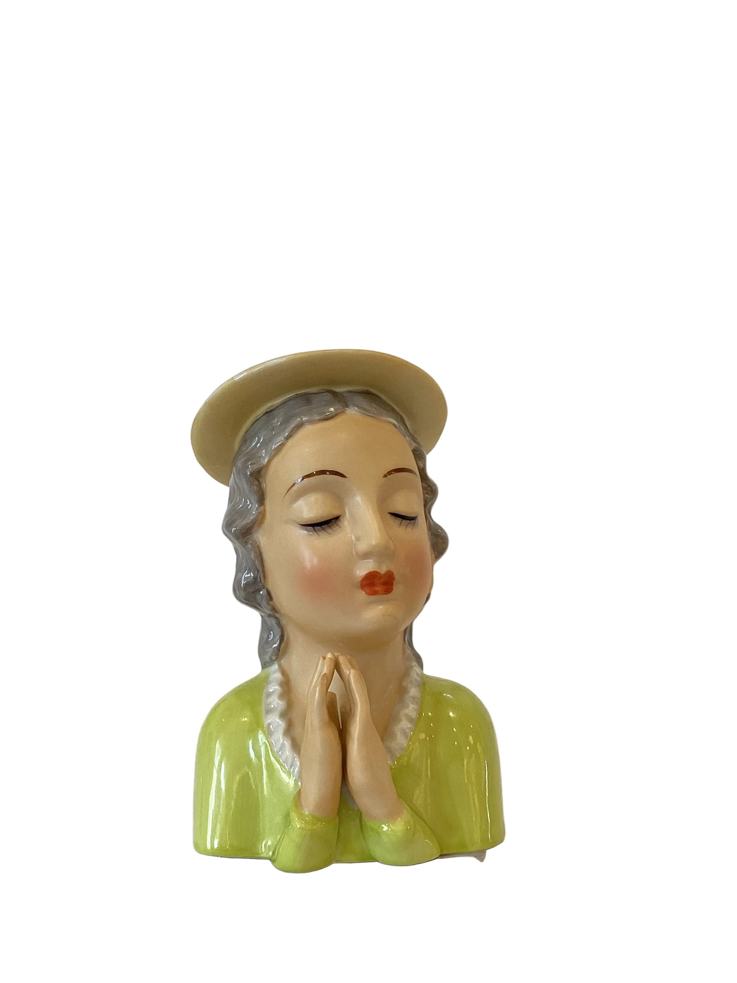Pre Order - Custom Vintage Lady Head Vase - Beaded Tree