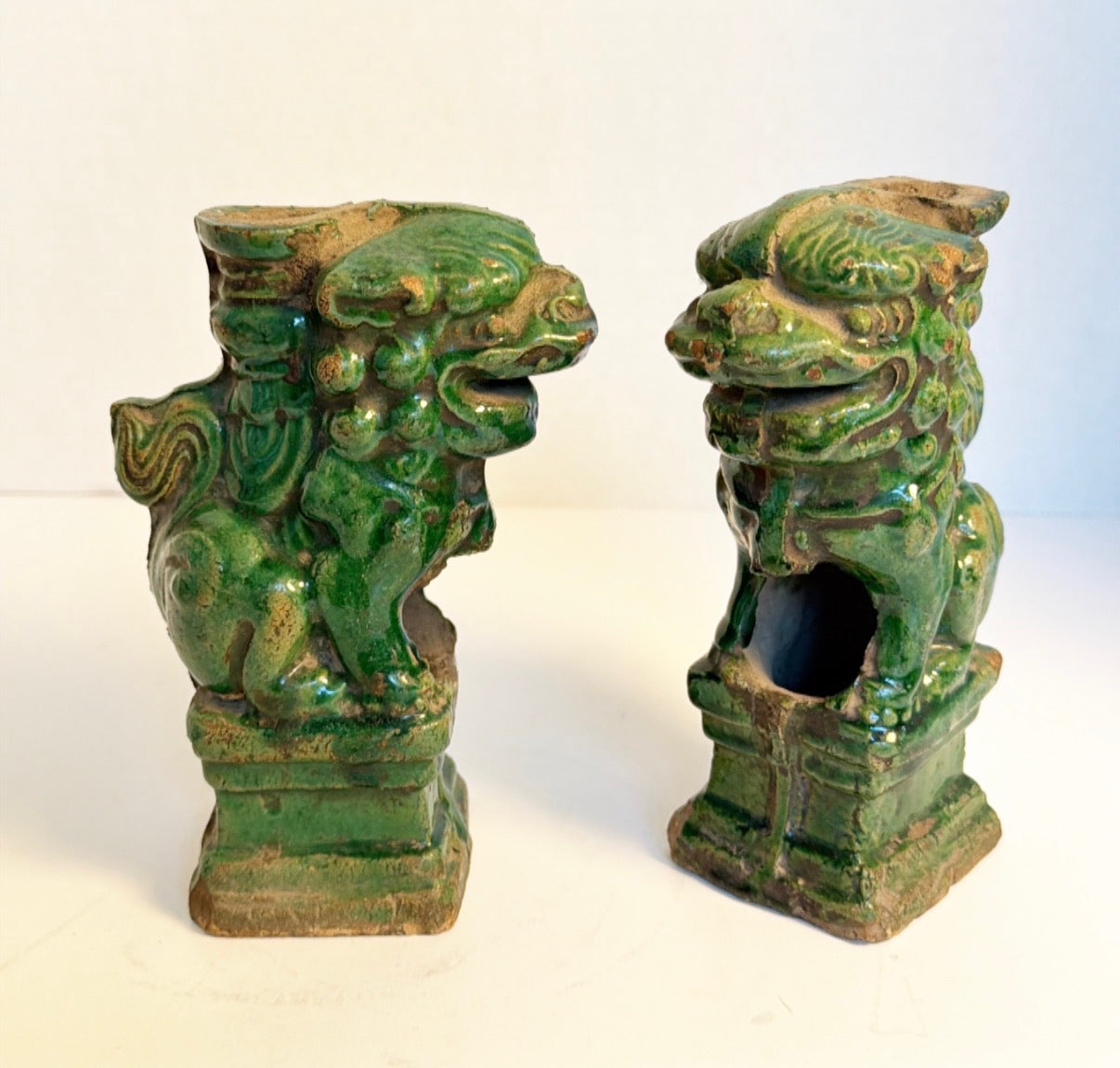 A1- Pair of Antique Foo Dogs