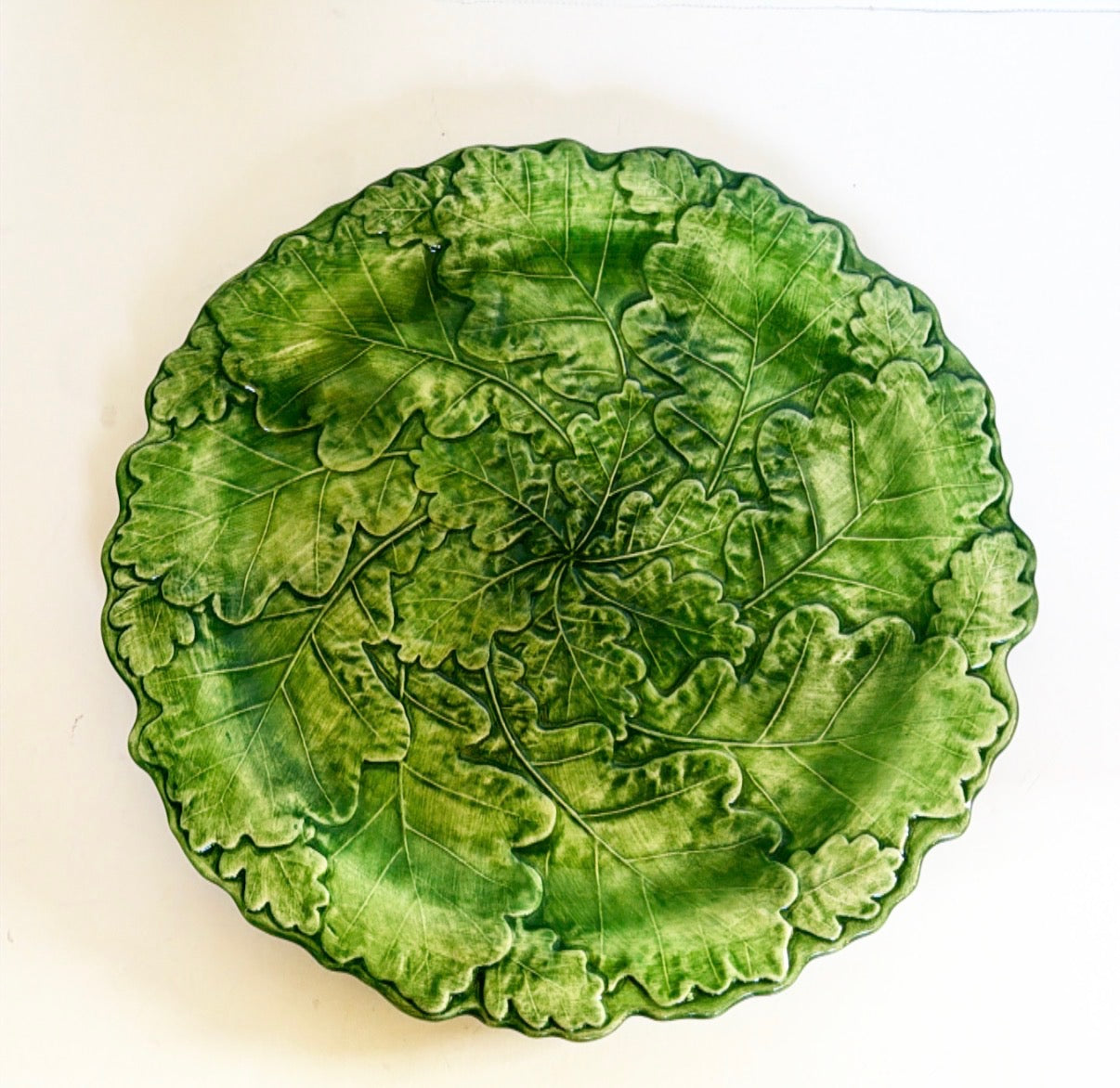 E5- Majolica Leaf Platter