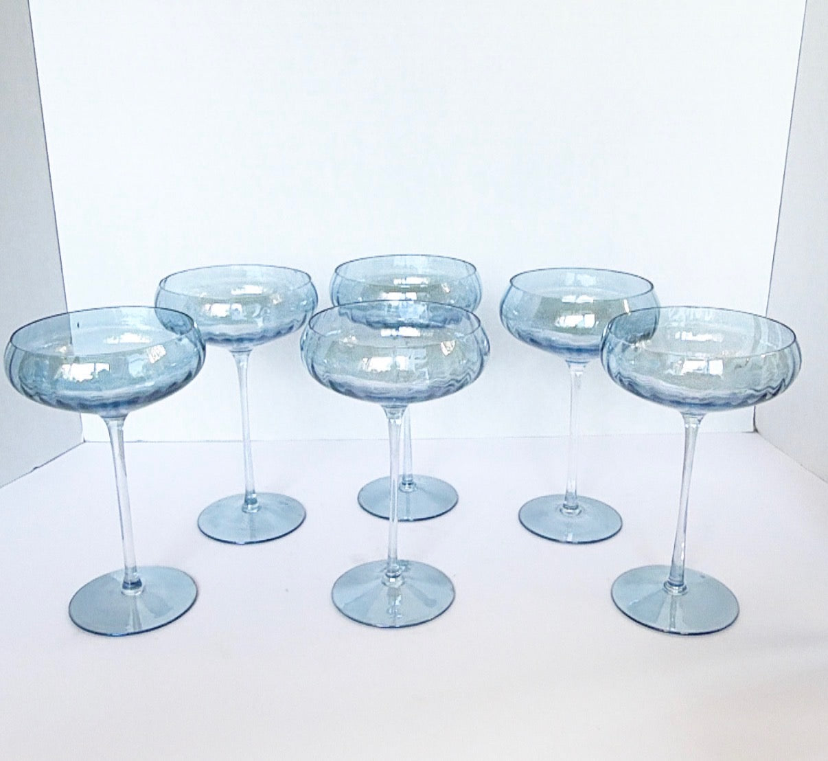 N6- Hand Blown - Coupes - Set of 6