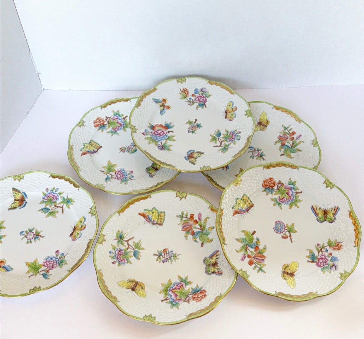 O3 - Herend Queen Victoria - Salad Plates - 8 D