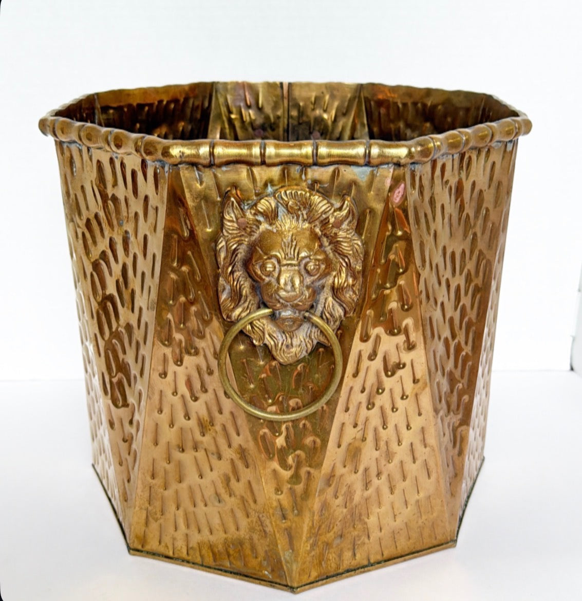 P8 - Brass Planter with Lion Handles