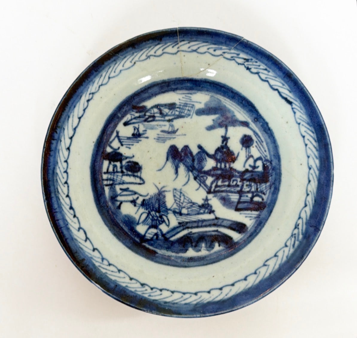 S8 - Blue and White Antique Plate