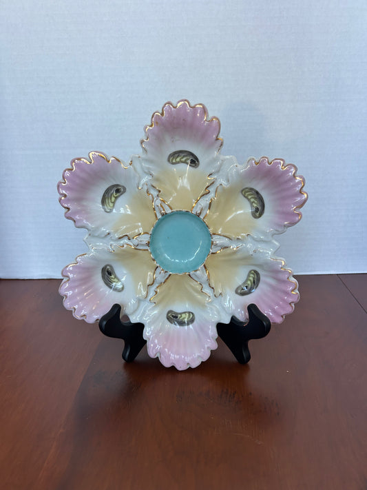 Z5 - antique porcelain oyster plat