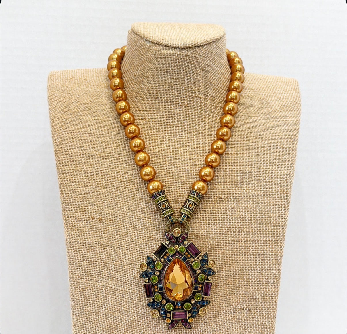 Vintage signed designer&nbsp;&nbsp;statement necklace by Heidi Daus