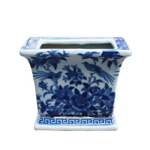 Cache Pot  - Blue and White