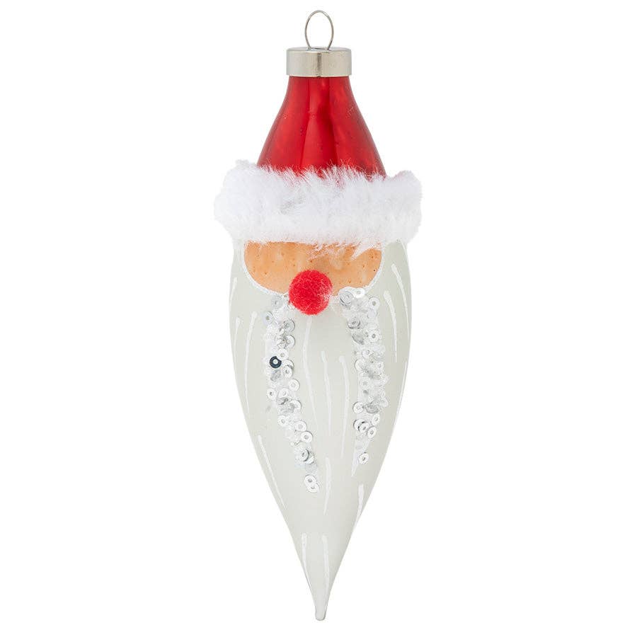 Holiday Glass Ornament – Sweet Santa Face