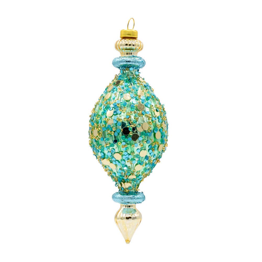 Holiday Glass Ornament – Coastal Geometric Shape