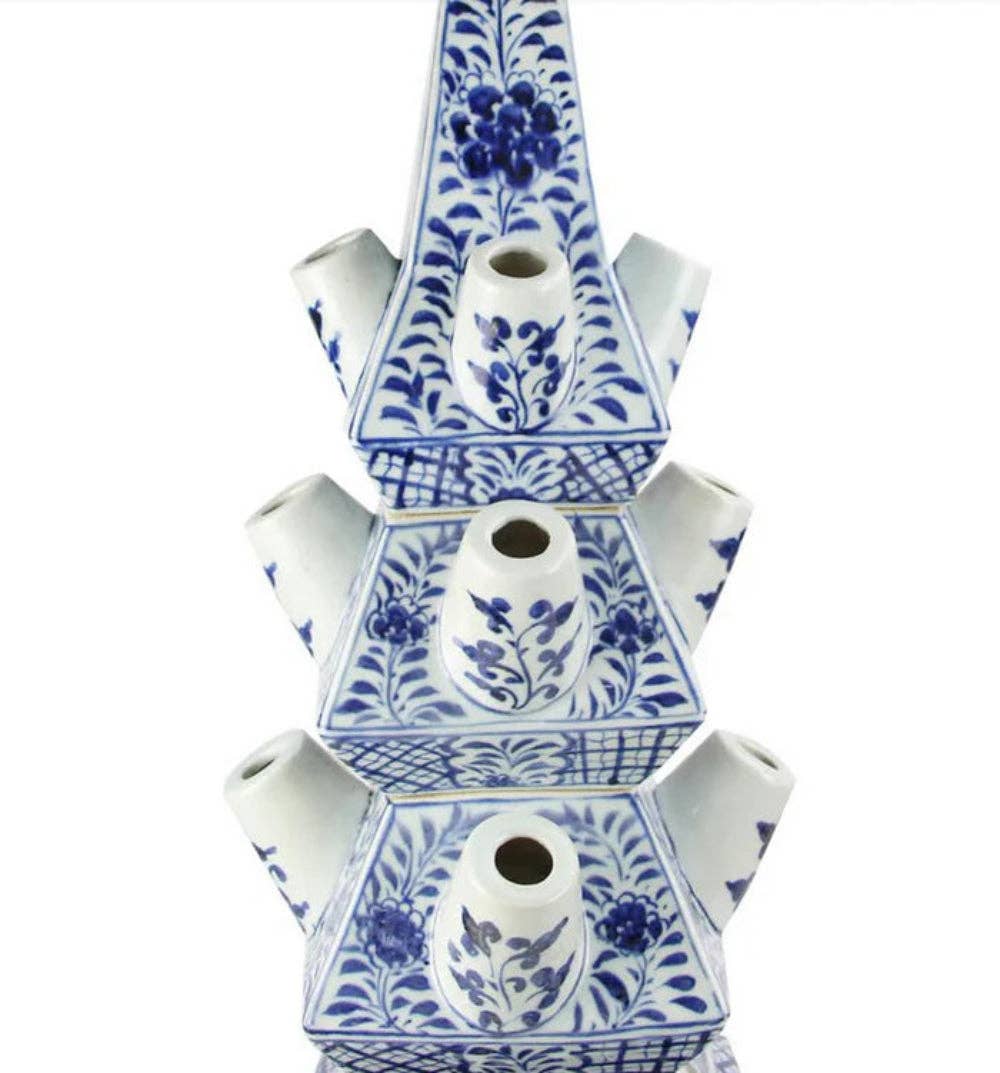 Original Blue and White Tulipiere: Large