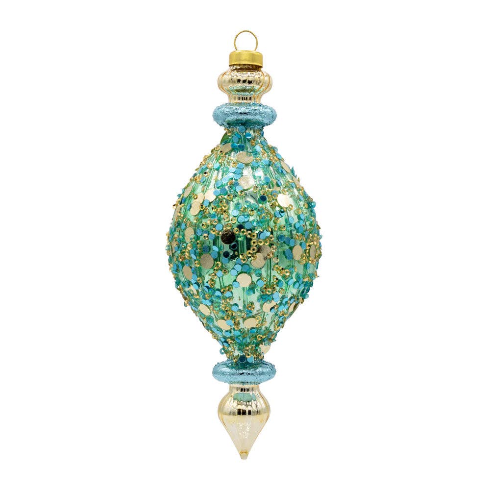 Holiday Glass Ornament – Coastal Geometric Shape