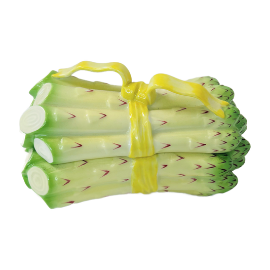 H5 - Herend Asparagus Bundle Covered Box 6070 – Hand-Painted Figural Porcelain